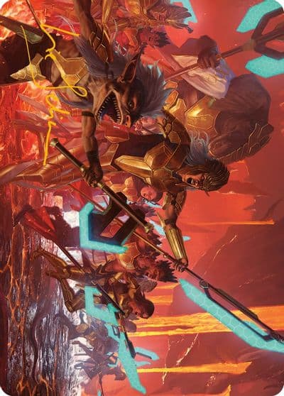 Roar of Resistance Art Card Gold Stamped Signature Art Series: Phyrexia: All Will Be One Magic card