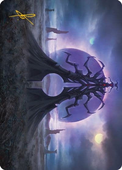 Black Suns Twilight Art Card Gold Stamped Signature Art Series: Phyrexia: All Will Be One Magic card