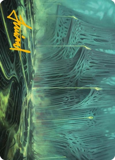 Swamp Art Card Gold Stamped Signature Art Series: Phyrexia: All Will Be One Magic card