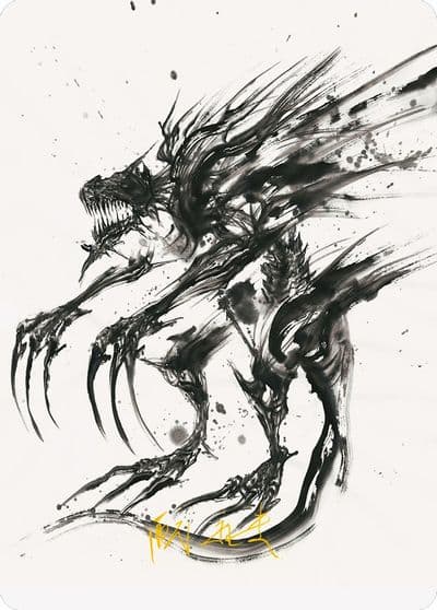 Phyrexian Obliterator Art Card Gold Stamped Signature Art Series: Phyrexia: All Will Be One Magic card