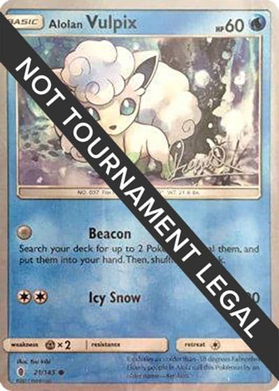 Alolan Vulpix - 2017 (Diego Cassiraga) World Championship Decks Pokemon card