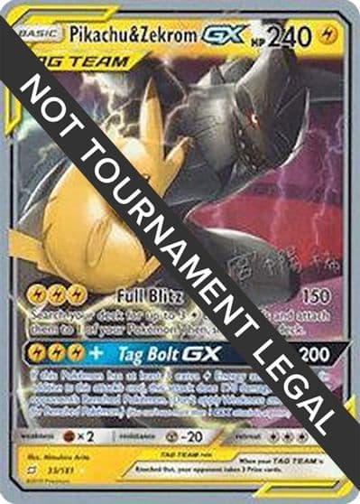 Pikachu & Zekrom GX - 2019 (Haruki Miyamoto) World Championship Decks Pokemon card