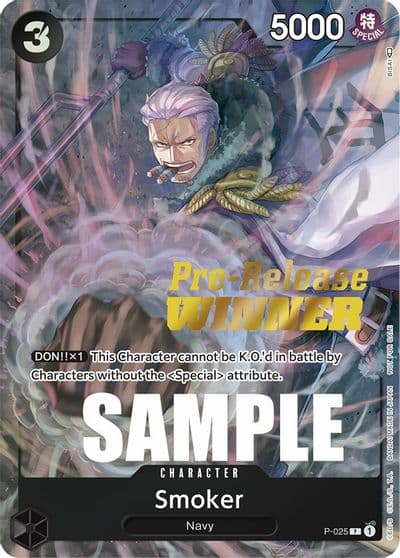 Smoker Pre Release Winner One Piece Promotion Cards One Piece card