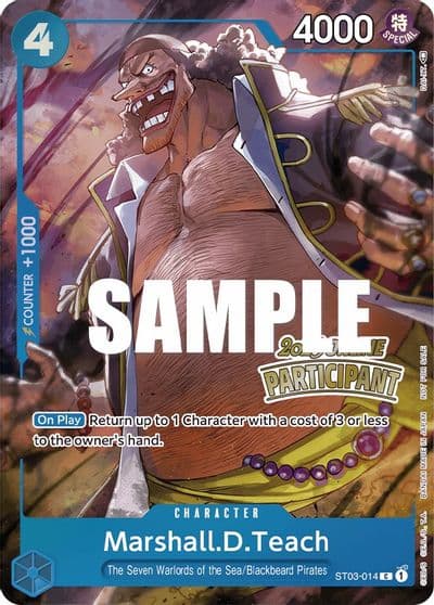 MarshallDTeach Online Regional 2023 Participant One Piece Promotion Cards One Piece card