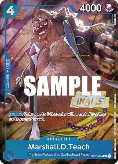 MarshallDTeach Online Regional 2023 Finalist One Piece Promotion Cards One Piece card