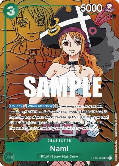 Nami Alternate Art Paramount War One Piece card