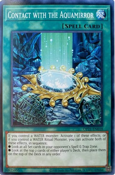 Contact with the Aquamirror OTS Tournament Pack 21 Yu-Gi-Oh! card