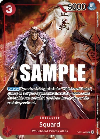 Squard Box Topper Paramount War One Piece card