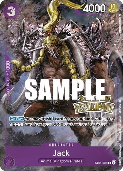 Jack Offline Regional 2023 Participant One Piece Promotion Cards One Piece card