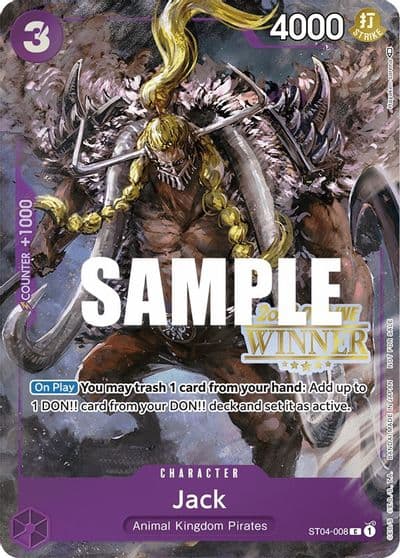 Jack Offline Regional 2023 Winner One Piece Promotion Cards One Piece card