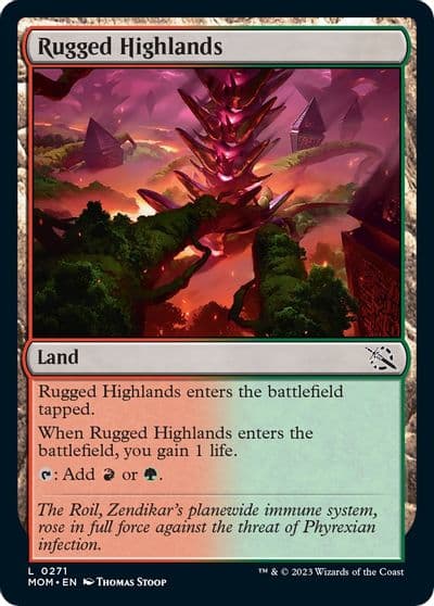 Rugged Highlands March of the Machine Magic card