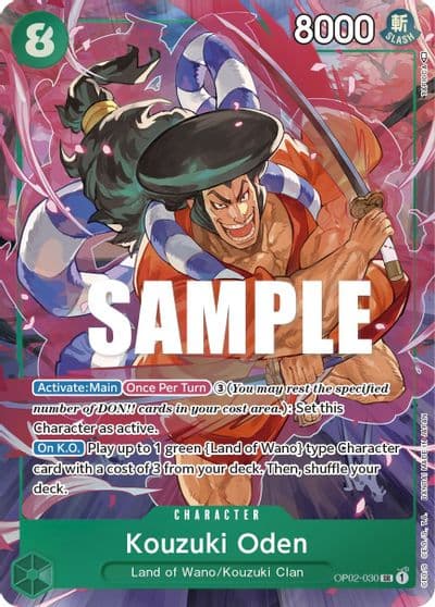 Kouzuki Oden Alternate Art Paramount War One Piece card