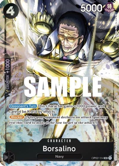 Borsalino Alternate Art Paramount War One Piece card