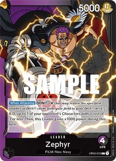 Zephyr Paramount War One Piece card