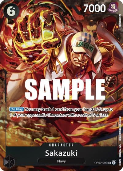 Sakazuki Alternate Art Paramount War One Piece card