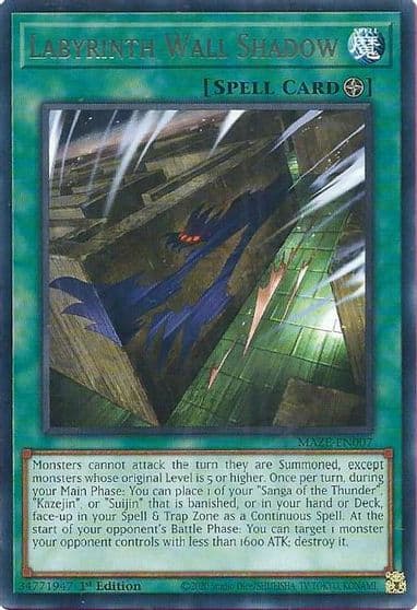 Labyrinth Wall Shadow Maze of Memories Yu-Gi-Oh! card
