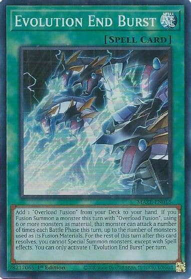 Evolution End Burst Maze of Memories Yu-Gi-Oh! card