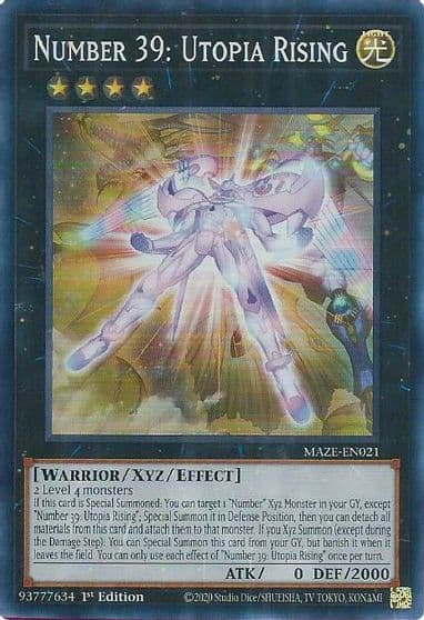 Number 39 Utopia Rising Maze of Memories Yu-Gi-Oh! card