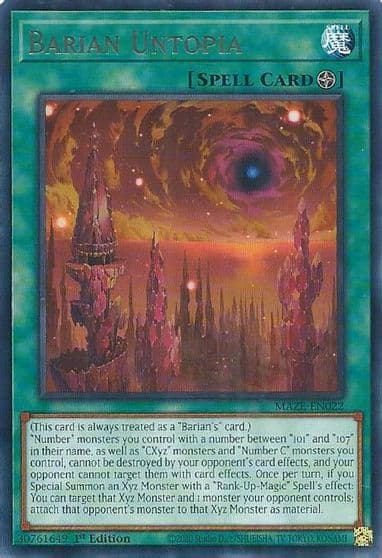 Barian Untopia Maze of Memories Yu-Gi-Oh! card