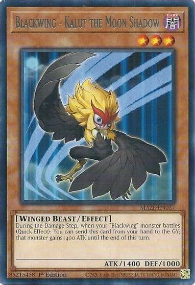 Blackwing Kalut the Moon Shadow Maze of Memories Yu-Gi-Oh! card