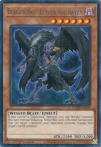 Blackwing Elphin the Raven Maze of Memories Yu-Gi-Oh! card
