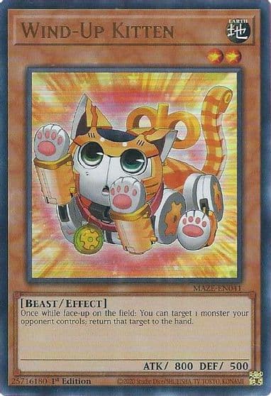 Wind Up Kitten Maze of Memories Yu-Gi-Oh! card