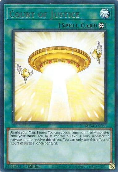 Court of Justice Maze of Memories Yu-Gi-Oh! card