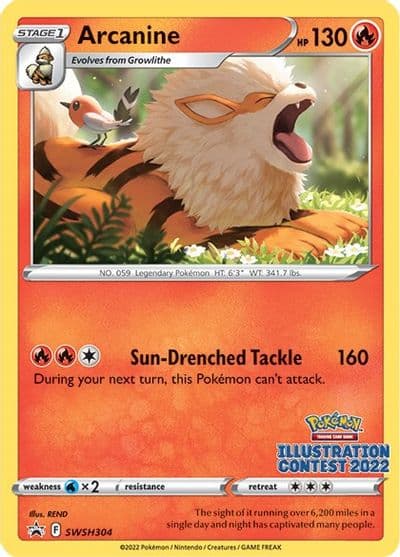 Arcanine (Illustration Contest 2022) SWSH: Sword & Shield Promo Cards Pokemon card