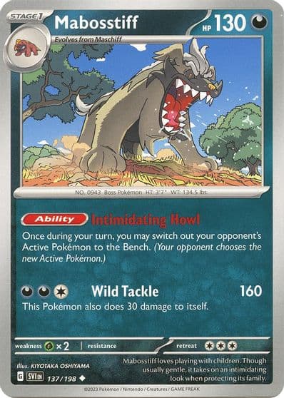 Mabosstiff SV01: Scarlet & Violet Base Set Pokemon card