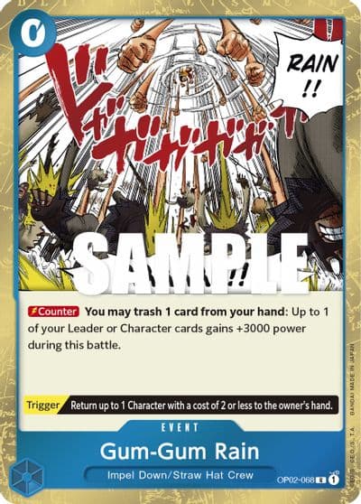 Gum Gum Rain Paramount War One Piece card