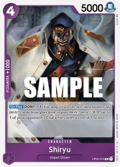 Shiryu Paramount War One Piece card
