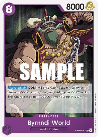 Byrnndi World Paramount War One Piece card