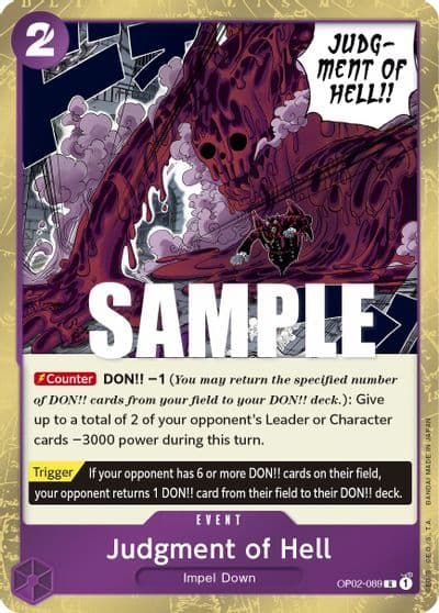 Judgment of Hell Paramount War One Piece card