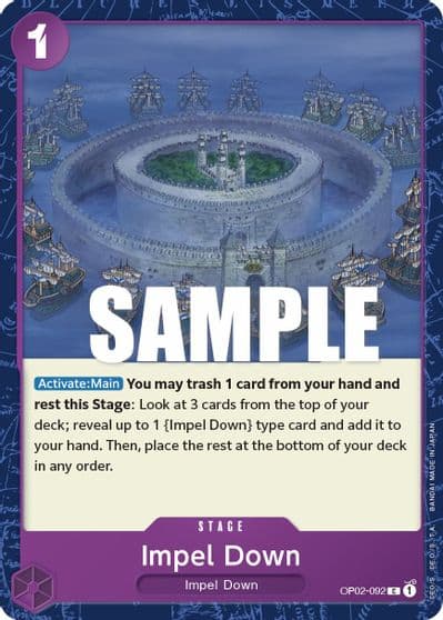 Impel Down Paramount War One Piece card