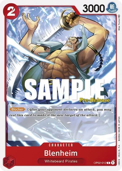 Blenheim Paramount War Pre-Release Cards One Piece card