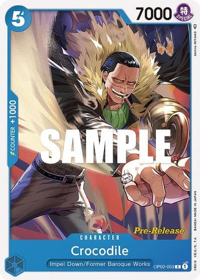 Crocodile Paramount War Pre-Release Cards One Piece card