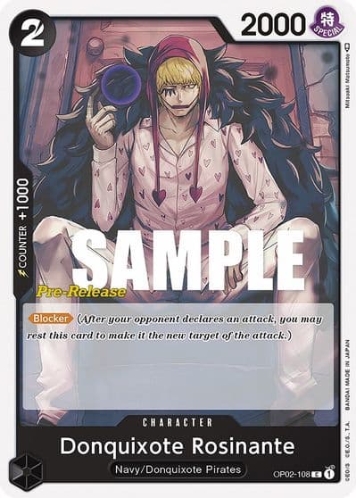 Donquixote Rosinante Paramount War Pre-Release Cards One Piece card