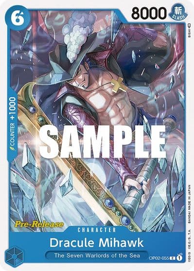 Dracule Mihawk Paramount War Pre-Release Cards One Piece card