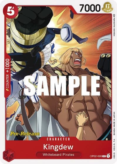 Kingdew Paramount War Pre-Release Cards One Piece card