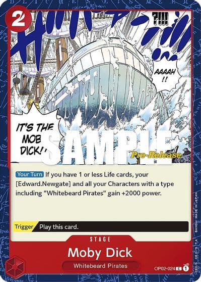 Moby Dick Paramount War Pre-Release Cards One Piece card