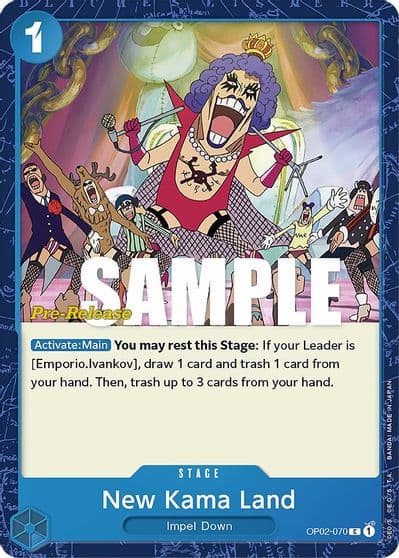 New Kama Land Paramount War Pre-Release Cards One Piece card