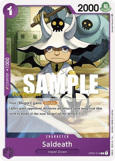 Saldeath Paramount War Pre-Release Cards One Piece card