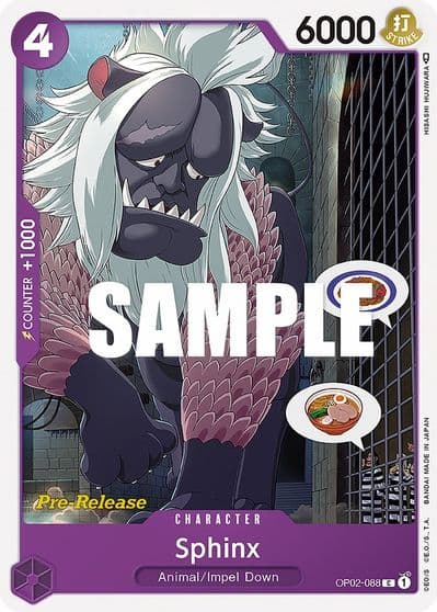 Sphinx Paramount War Pre-Release Cards One Piece card
