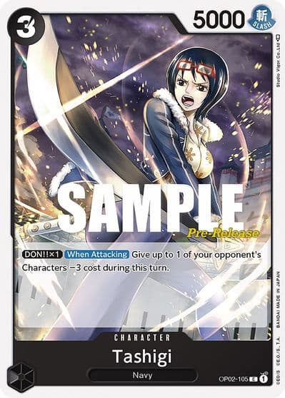 Tashigi Paramount War Pre-Release Cards One Piece card