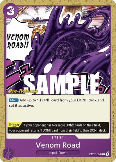 Venom Road Paramount War Pre-Release Cards One Piece card