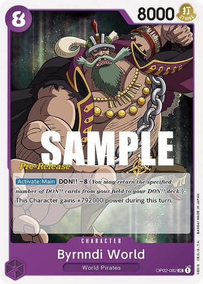 Byrnndi World Paramount War Pre-Release Cards One Piece card