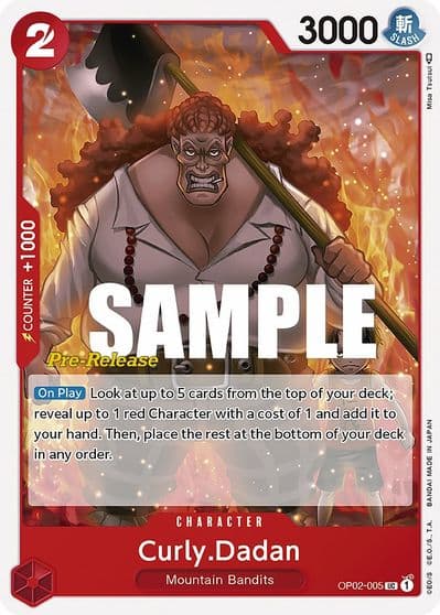CurlyDadan Paramount War Pre-Release Cards One Piece card