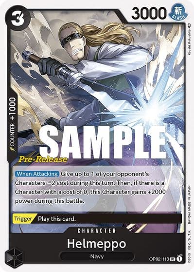 Helmeppo Paramount War Pre-Release Cards One Piece card