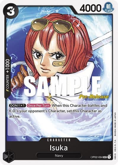 Isuka Paramount War Pre-Release Cards One Piece card