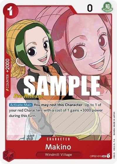 Makino Paramount War Pre-Release Cards One Piece card